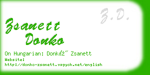 zsanett donko business card