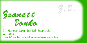 zsanett donko business card